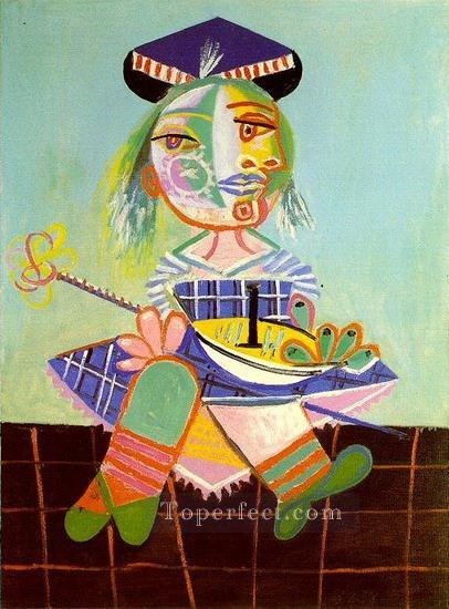 Maya is two and a half years old with a boat 1938 cubism Pablo Picasso Oil Paintings
